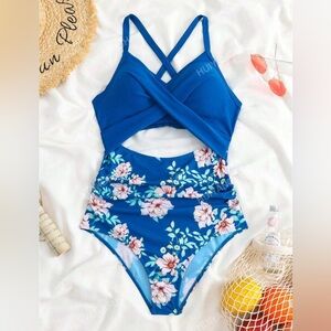 Floral One-Piece Bikini Suit